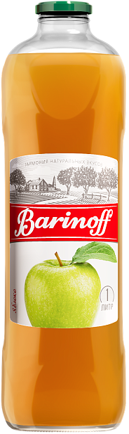 Изображение товара Сок Яблочный Barinoff - натуральный яблочный напиток 1л