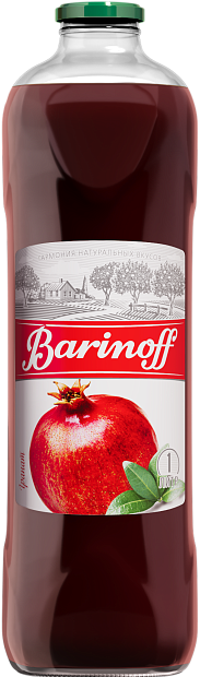Изображение товара Гранатовый сок Barinoff натуральный 1 литр глянцевой упаковки