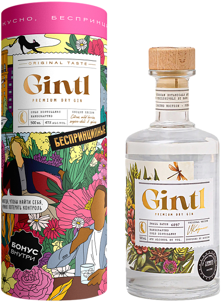 Изображение товара Джин GINTL сухой 0.5 л, 47% крепости