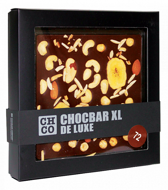 Шоколад горький Chocbar XL de luxe 72% орехи