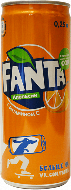 Газированная вода Fanta апельсин 0.25 л