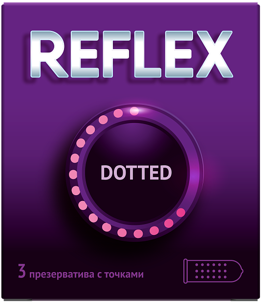 Изображение товара Презервативы Reflex Dotted из натурального латекса с точечной структурой