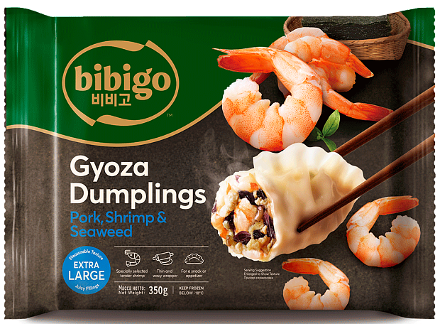 Изображение товара Пельмени Bibigo Королевские с креветками - замороженные корейские полуфабрикаты