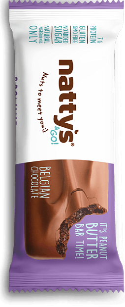 Шоколадный Батончик Nattys&Go!® Brownie С Арахисовой Пастой И Какао, Покрытый Молочным Шоколадом