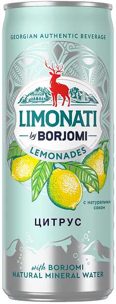 Изображение товара Лимонад Limonati by Borjomi Цитрус 0.33 л