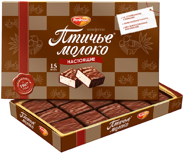 Изображение товара Конфеты Птичье молоко сливочно-ванильные в подарочной коробке